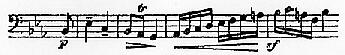 [Notenbeispiel S. 322, Nr. 2: Beethoven, Klaviersonate op. 27,1 - 3. Satz]